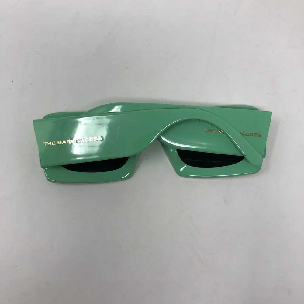 Marc Jacobs 488/S Sunglasses Green Hard‎ Case Rhinestone Logo Retro